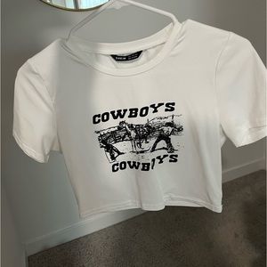 NEVER WORN Cowboys🤠crop top